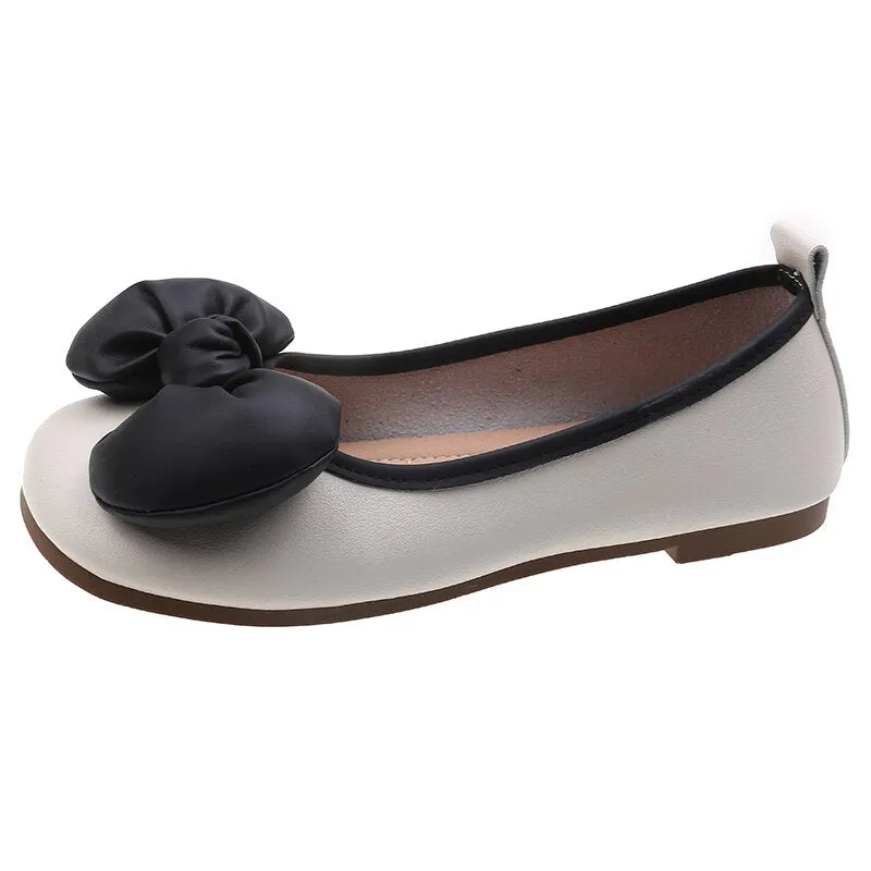 Amozae 2022 Lolita Shoes Bow Mary Janes Shoes Platform Women Flats Leather Square Toe Casual Shoes Women Princess Shoes Women's Shoes