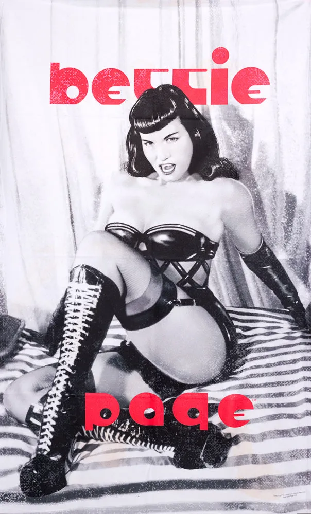 BETTIE PAGE BOOTS FLEECE BLANKET