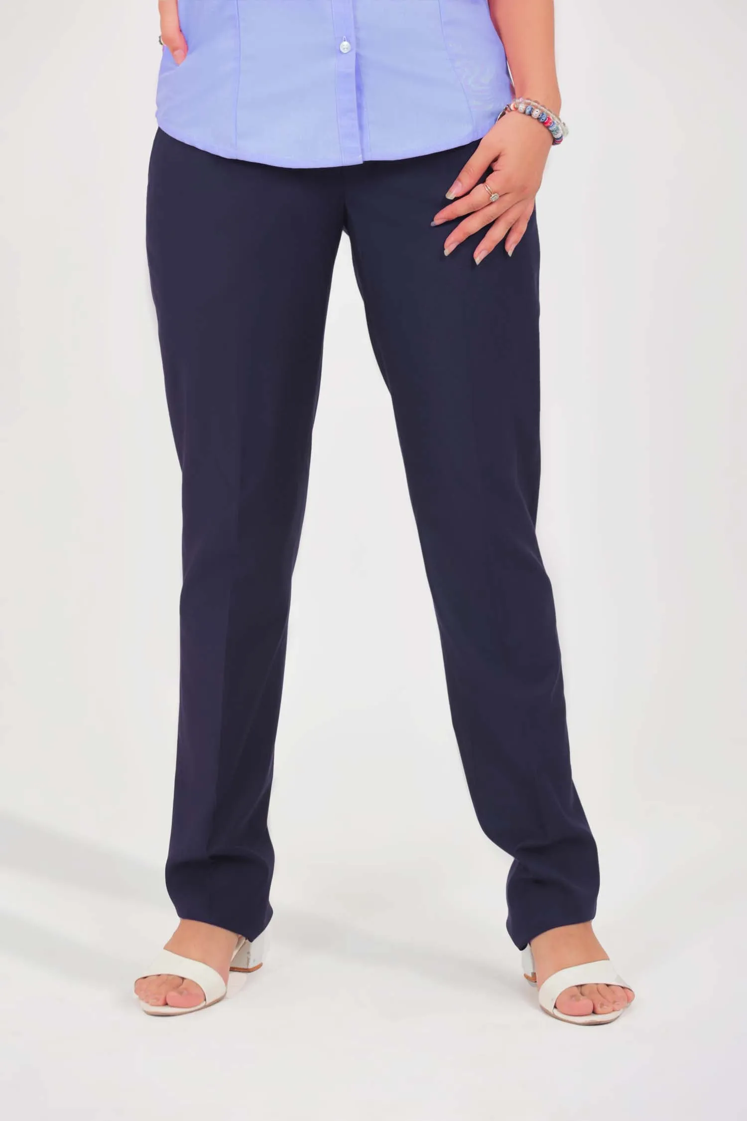 Bluebird Women Navy Blue Trouser