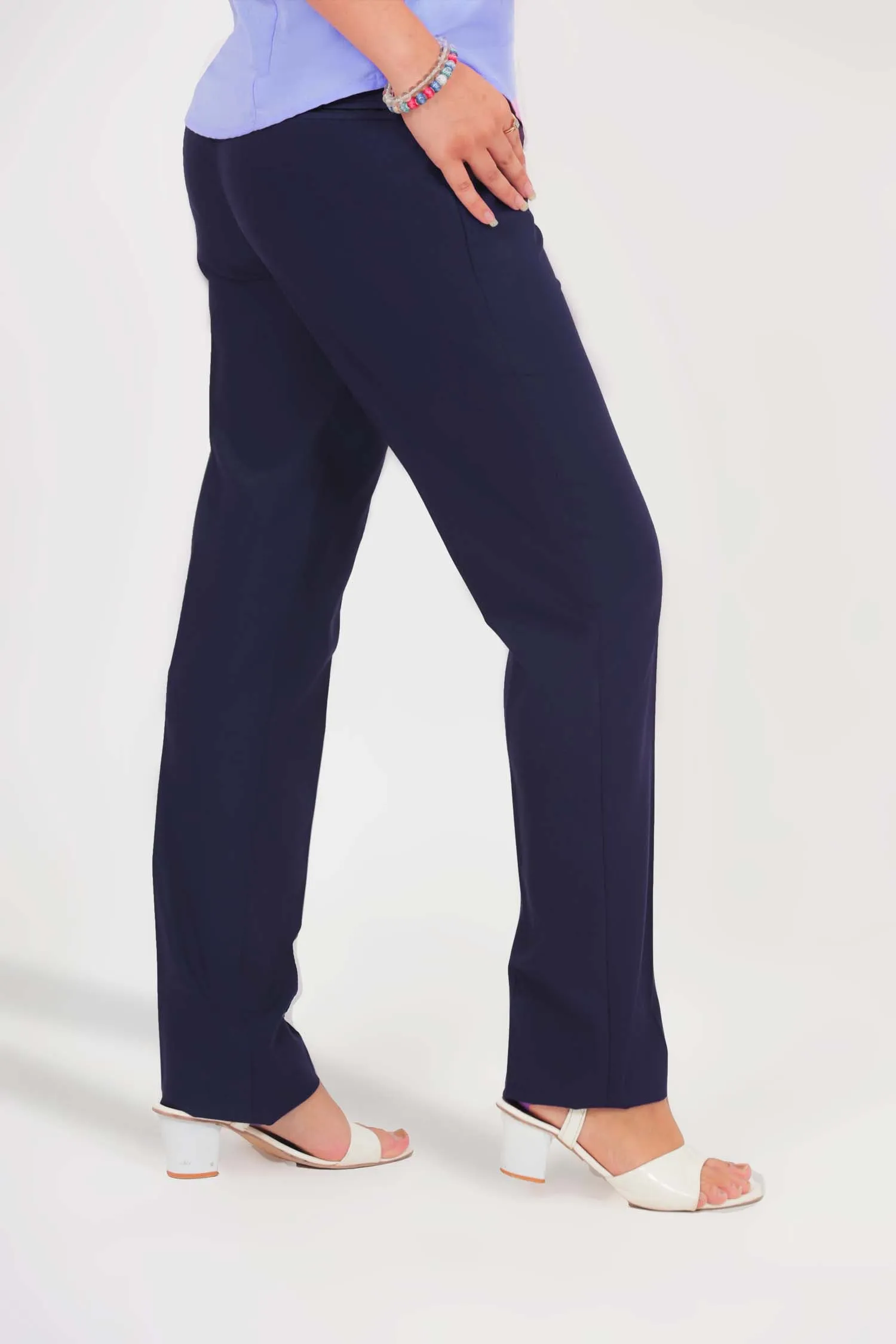 Bluebird Women Navy Blue Trouser