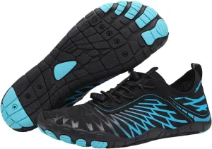 Grounded Footwear for Men, Slip On Comfortable Lightweight Healthy Non Slip Barefoot Shoes, Pro Shoes Wide Toe Box, Breathable Waterproof Trail Running Beach Pool Aqua Swim Surf Hiking Walking