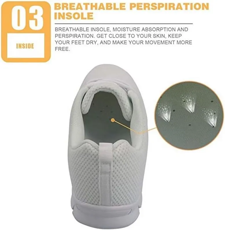 Jeiento Running Shoes for Women Girls Breathable Mesh Tennis Shoes Casual Gym Sports Shoes Non Slip Walking Sneakers for Men Teenager