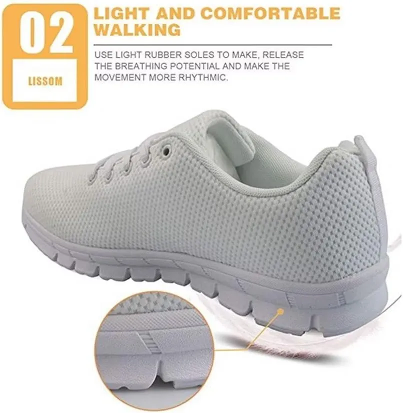 Jeiento Running Shoes for Women Girls Breathable Mesh Tennis Shoes Casual Gym Sports Shoes Non Slip Walking Sneakers for Men Teenager