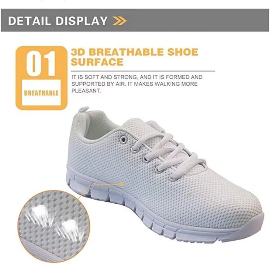 Jeiento Running Shoes for Women Girls Breathable Mesh Tennis Shoes Casual Gym Sports Shoes Non Slip Walking Sneakers for Men Teenager