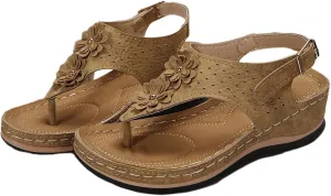 Ladmiple Sandals Women Fashion Dressy Summer Orthotic Slides Comfortable Walking Orthopedic Flip Flops with Arch Support