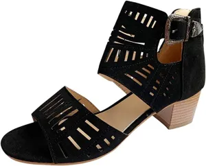Ladmiple Summer Sandals for Women 2023 Comfy Platform Ankle Strap Cutout Wedge Sandal Open Toe Dressy High Heel Wedges