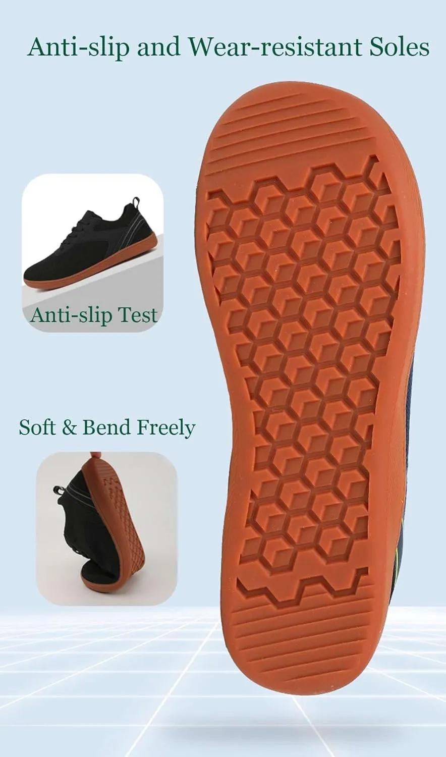 mitvr Men's Trail Running Shoes Barefoot Shoes Fashion Walking Sneakers Wide Toe Box