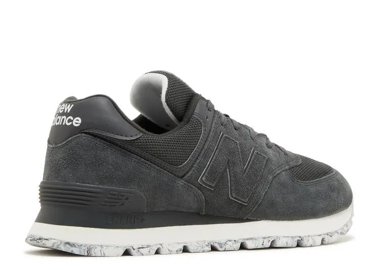 New Balance 574 RUGGED 'BLACK MARBLE SOLE' sneakers, black