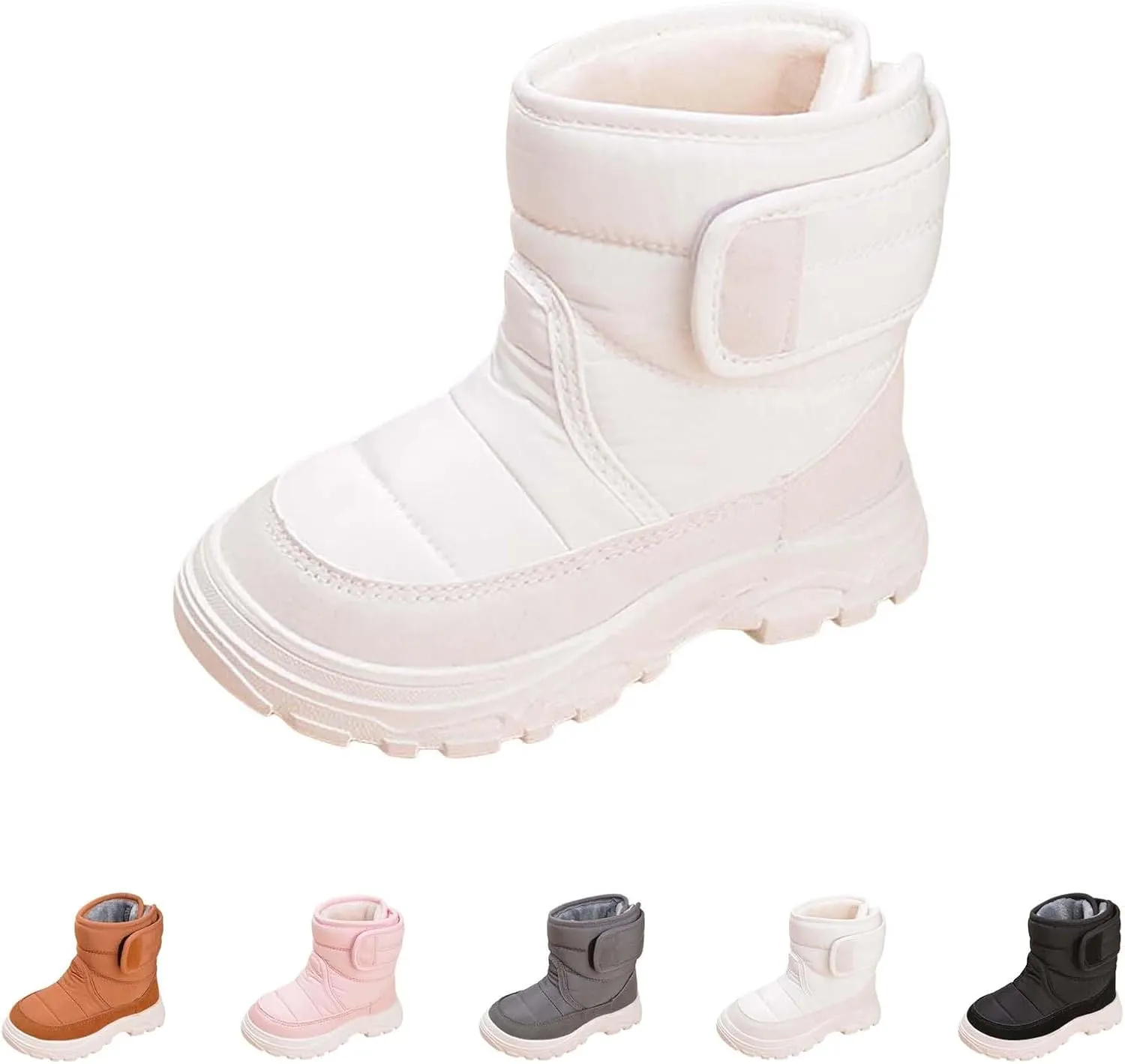 Open Toe Fuzzy Snow Booties For Boys Kids Winter Ski Shoes Toddler Fleece Breathable Sport Boots Fashion Non Slip Warm