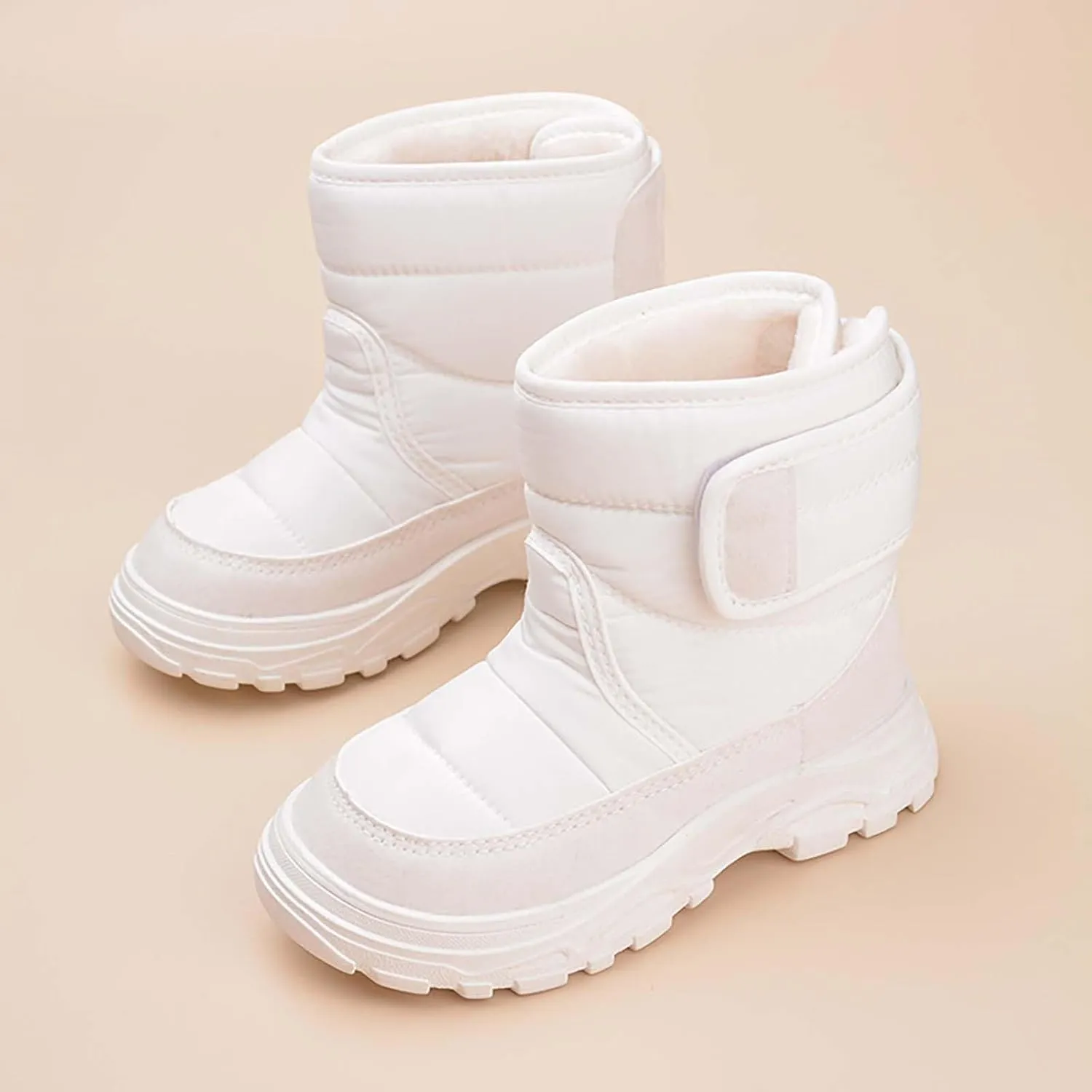 Open Toe Fuzzy Snow Booties For Boys Kids Winter Ski Shoes Toddler Fleece Breathable Sport Boots Fashion Non Slip Warm