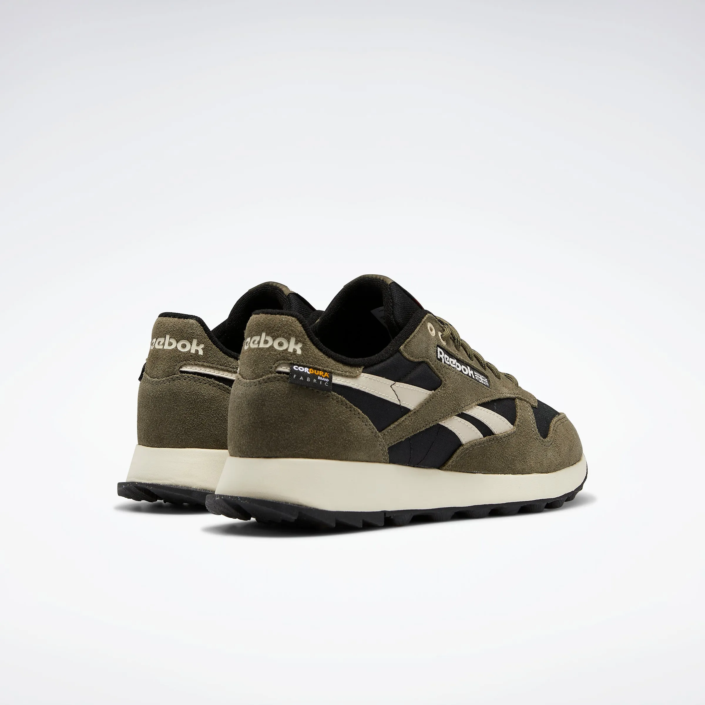 Reebok Footwear Men Classic Leather Shoes Cblack/Armgrn/Stucco