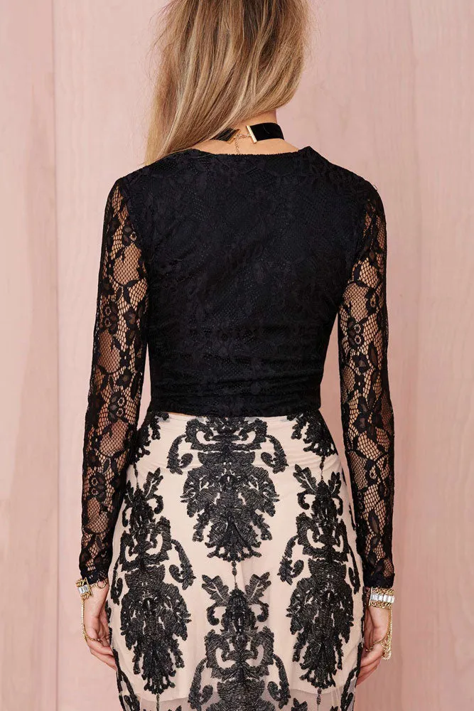 Sexy Tiger Mist Dream Escape Lace Crop Top