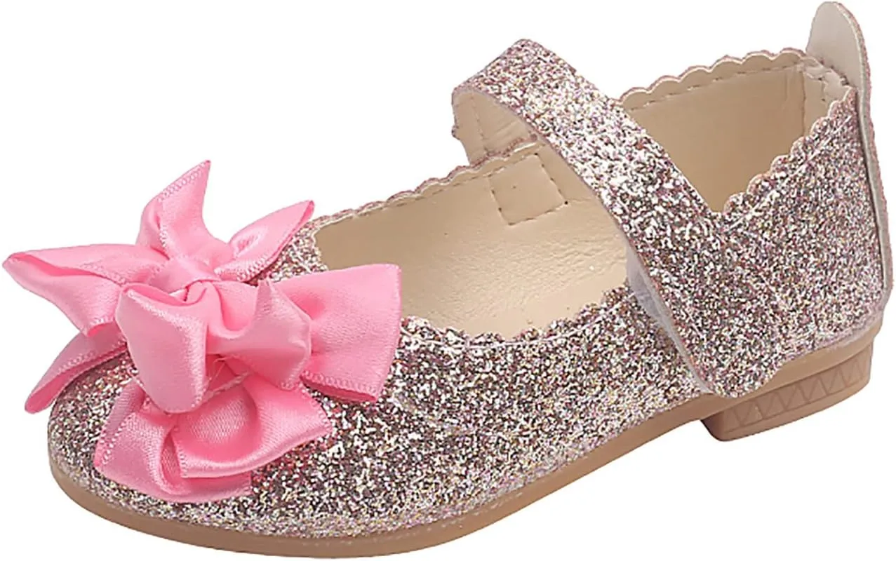 Toddler Girl Shoes Kids Shoes Single Bowknot Dancing Shoes Bling Infant Girls Baby Shoes Sandals Princess White Shoes