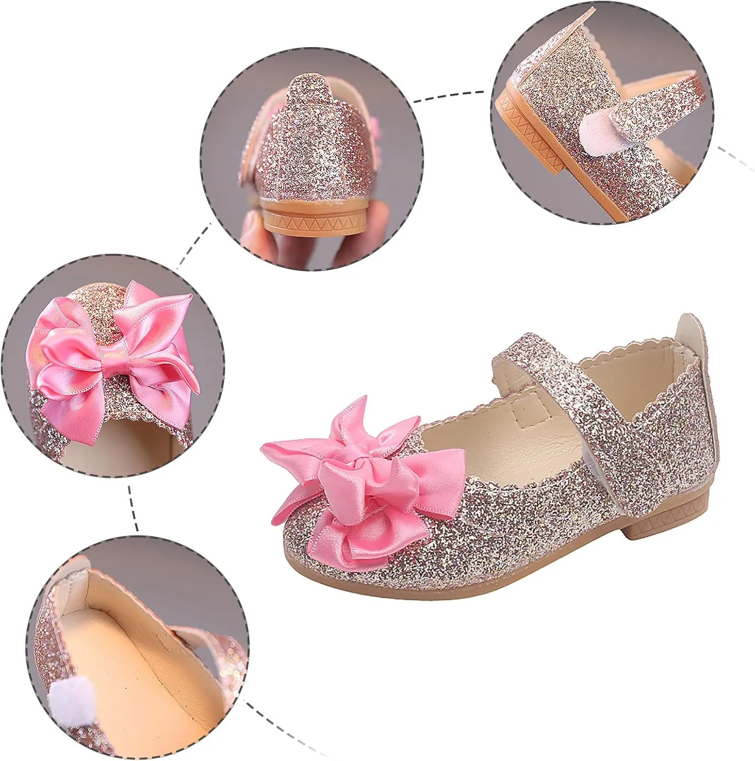 Toddler Girl Shoes Kids Shoes Single Bowknot Dancing Shoes Bling Infant Girls Baby Shoes Sandals Princess White Shoes