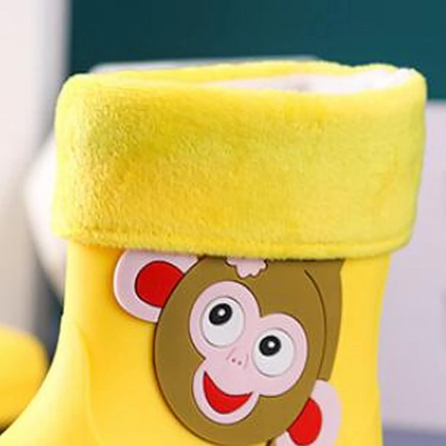 Unisex Child Fleece Lined aterproof Rain Boots Cute artoon Lightweight Toddler Rubber Winter Boots for Babies Girls